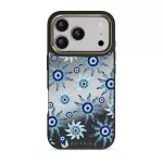 Blue Gaze - iPhone 17 Pro Case, Elite Mirror Dark (MagSafe) / Gold