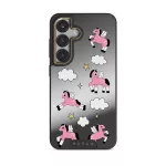 Cloud Hopping - Samsung Galaxy S25 Plus Case, Elite Mirror Dark (Magnetic) / Gold