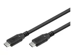 Goobay USB-C&trade; Cable, USB 3.2, 60 W, 10 Gbit/s, Power Delivery, 1 m, Black | Goobay