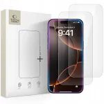 &bdquo;Spigen&ldquo; grūdintas stiklas &bdquo;Tech-Protect Glass Fit+&ldquo; skirtas &bdquo;Apple iPhone 16 Pro&ldquo; / 17 / 17 Pro, skaidrus [2 vnt. rinkinys]