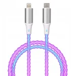 Qualo QCS-CL-00 Glowing Cable USB-С &ndash; Lightning / 12W / 1m / LED