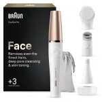 &bdquo;Braun FaceSpa Pro&ldquo; veido epiliatorius + 3 priedai, 911, baltas/bronzinis