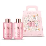 &bdquo;Grace Cole Peony & Peach Mini Duo&ldquo; (Pionė, Persikas ir Avietė) &ndash; Dovanų mini kūno priežiūros rinkinys (2 vnt.)