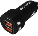 Automobilinis Įkroviklis CANYON C-04 2xUSB 12V-24V Juodas