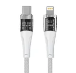 Qualo QTCN-CL-00 Transparent Nylon Cable USB-C &ndash; Lightning / 12W / 1.5m / white