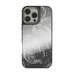 Wyvern - iPhone 16 Pro Case, Elite Mirror Dark (MagSafe) / Silver