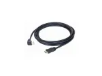 HDMI v2.0 90 degrees male to straight male connectors cable, 19 pins gold-plated connectors, 1.8m, bulk package