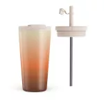 Slow Burn - Travel Mug, 500 ml / Flap & Straw Set