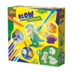 Dinozaurų dekoravimo rinkinys SES Creative Blow Airbrush Pens &ndash; Dinosaurs