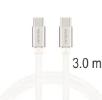 Swissten Textile Universal Quick Charge 3.1 USB-C / USB-C Data and Charging Cable 3m silver