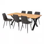 Valgomojo baldų komplektas Toulon ir Middelfart, 55/200 x 44/95 x 75/86 cm