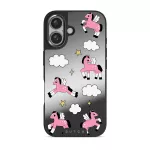 Cloud Hopping - iPhone 16 Case, Elite Mirror Dark (MagSafe) / Gunmetal