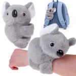 Plush animal wristband, gray KOALA - soft, flexible ZA6260