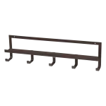 QUINN COATRACK 5 HOOKS DARK BROWN