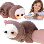 Plush Beige Sloth Animal Wristband - Soft and Flexible ZA6261
