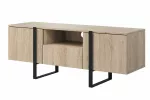 Tv Set Verica 150 Cm With Open Shelf - Oak / Black Legs