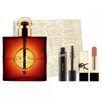YVES SAINT LAURENT Opium EDP pur&scaron;kalas 90ml + Mini blakstienų tu&scaron;as Lash Clash 2ml + Mini Rouge Pur Couture lūpų dažai Nude Muse 3.8g
