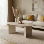 Kavos staliukas, Hanah Home, audinės spalvos, 119 x 40 x 60