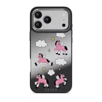 Cloud Hopping - iPhone 17 Pro Max Case, Elite Mirror Dark (MagSafe) / Silver