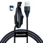 Kabelis USB2.0 A ki&scaron;tukas - USB C ki&scaron;tukas 1.2m su laikikliu Juodas