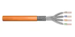 DIGITUS Cat.7 Installation Cable, S/FTP, B2ca, AWG 23/1, LSOH, 500m, orange, reel