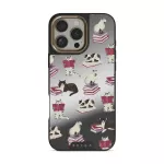 Curious Cat - iPhone 16 Pro Max Case, Elite Mirror Dark (MagSafe) / Gold