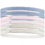 &bdquo;Nike&ldquo; plaukų gumelės, 6 vnt. &bdquo;Swoosh Sport&ldquo;, metalinė violetinė, rožinė, geltona N1002008511OS