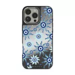 Blue Gaze - iPhone 16 Pro Case, Elite Mirror Dark (MagSafe) / Silver