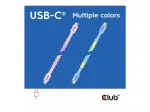 CLUB 3D USB C Beaded Cable Pink 2m