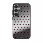 Red Velvet - Samsung Galaxy S25 Case, Elite Mirror Dark (Magnetic) / Silver