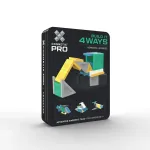 Magnetinis konstruktorius CONNETIX PRO &bdquo;Build It 4 Ways Vehicles Pack&ldquo;, 30 dalių