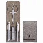 Zwilling Twinox Manicure Set &ndash; Taupe, Leather Case, 4 Pieces - Taupe