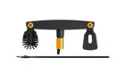 FISKARS GUTTER BRUSH WITH TELESCOPIC HANDLE