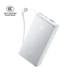 I&scaron;orinė baterija Anker Zolo (20K, 22.5W, Built-In USB-C Cable) White