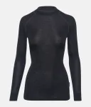 Termo mar&scaron;kinėliai Thermowave mot. Merino Active warm ilgom rankovėm juodi melanžiniai - l