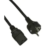 Akyga Server power cable AK-UP-01 IEC C19 CEE 7/7 250V/50Hz 1.8m Juoda 1,8 m CEE7/7 C19 &scaron;akotuvas