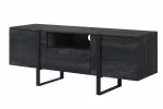 Tv Set Verica 150 Cm With Open Shelf - Charcoal / Black Legs