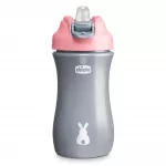 Vaiki&scaron;ka gertuvė Chicco Pop-Up Cup su silikoniniu snapeliu, rožinė, 350 ml