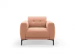 Velvet Armchair, "Lazio", 1 Seat, 87x85x85 Made in Europe