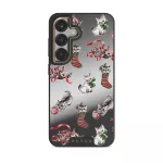 Merry Kitty - Samsung Galaxy S25 Case, Elite Mirror Dark (Magnetic) / Gold