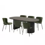 Valgomojo baldų komplektas Boavista ir Maceda, 210/59 x 100/48 x 75/83 cm