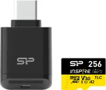 Silicon Power SP256GBSTXLA2VC2 Inspire Micro SD, 256 GB, A2, V30,UHS-1 U1 + Reader, 3D TLC, 170 MB/s