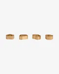 CAPRI servetėlių žiedas, organinės formos - auksinė apdaila