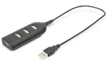Digitus | USB 2.0 Hub, 4-Port, Bus Powered 4 X USB A/F AT Connected Cable | AB-50001-1 | USB 2.0 Hub