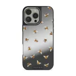 Honeycomb - iPhone 16 Pro Max Case, Elite Mirror Dark (MagSafe) / Silver