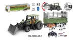 Green Tractor with Trailer R/C 1:20 + Animals