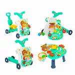 Push bike, scooter, interactive educational table 4in1 for children blue