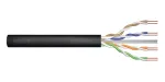 External gel-filled installation cable DIGITUS cat.6, U/UTP, AWG 23/1, PE, 305m, black, reel