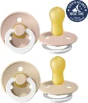 Bibs BIBS 2-PACK BLUSH NIGHT & VANILLA NIGHT L Hevea Calming Rubber Soother
