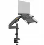 &bdquo;North Bayou H100-FP&ldquo; &ndash; ergonomi&scaron;kas stalinis ne&scaron;iojamojo kompiuterio / monitoriaus laikiklis su 3D reguliavimu